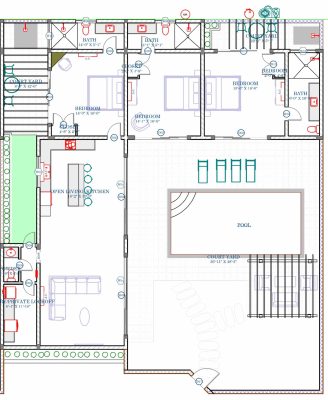 JRV 3 Bedroom Courtyard - Updated Floor Plan